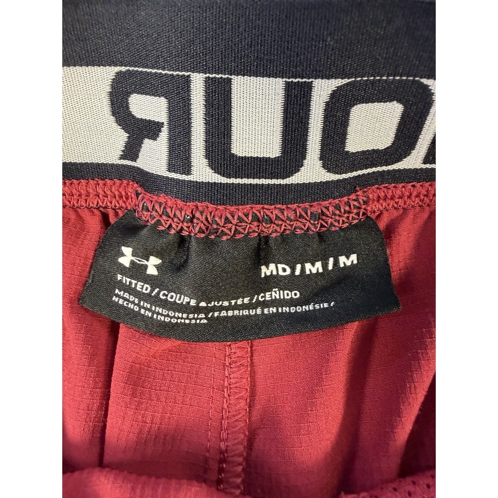Under Armour Mens Medium Red Woven Training Shorts 1370382-664 Athletic Gym - Picture 7 of 10
